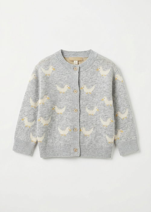 Ducks light grey knit cardigan