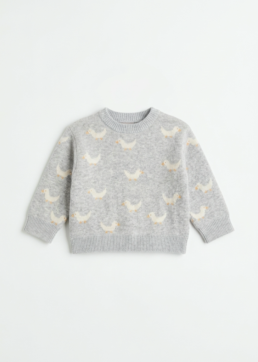 Ducks light grey knit cardigan