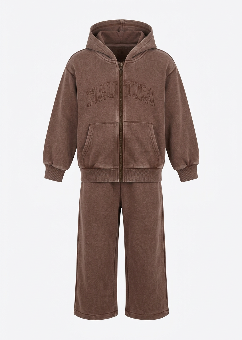 Boys’ Vintage Washed Zip-Up Tracksuit Set