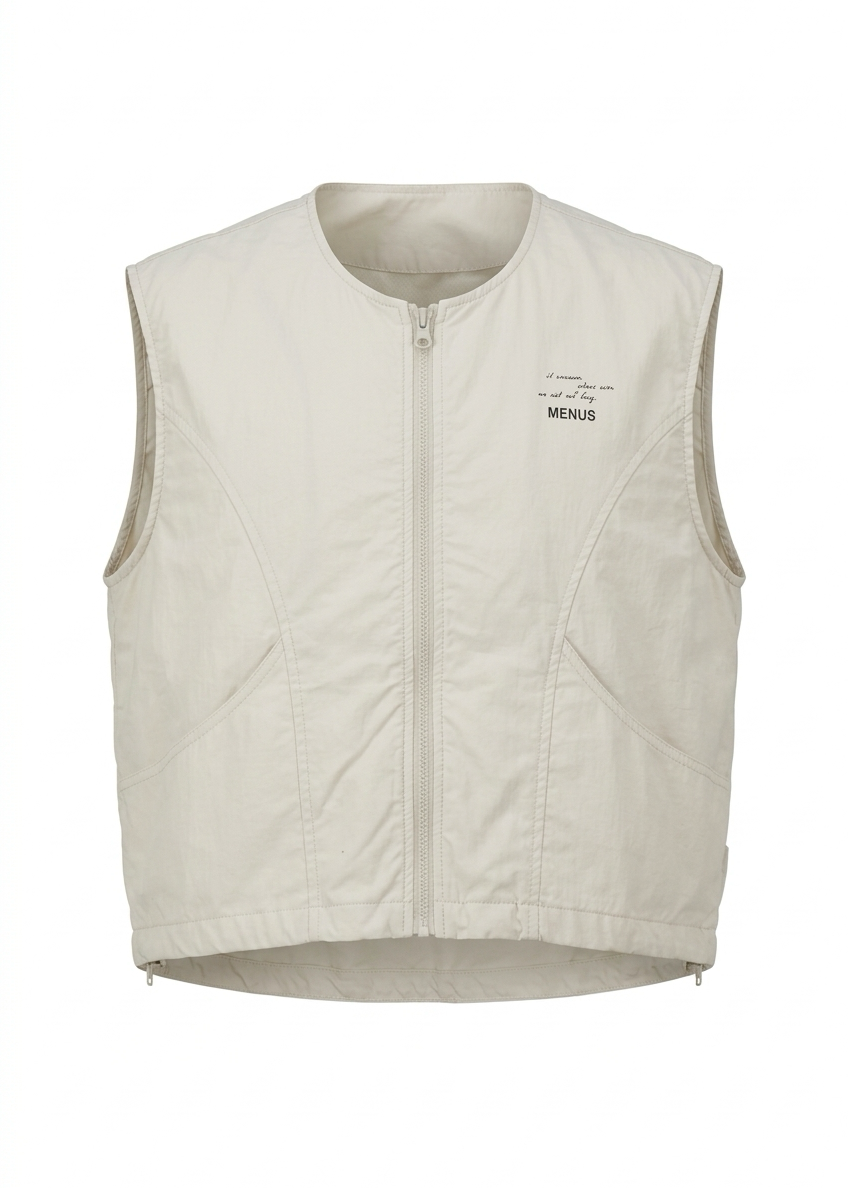 Cool Light Grey Mickey Windbreaker Vest