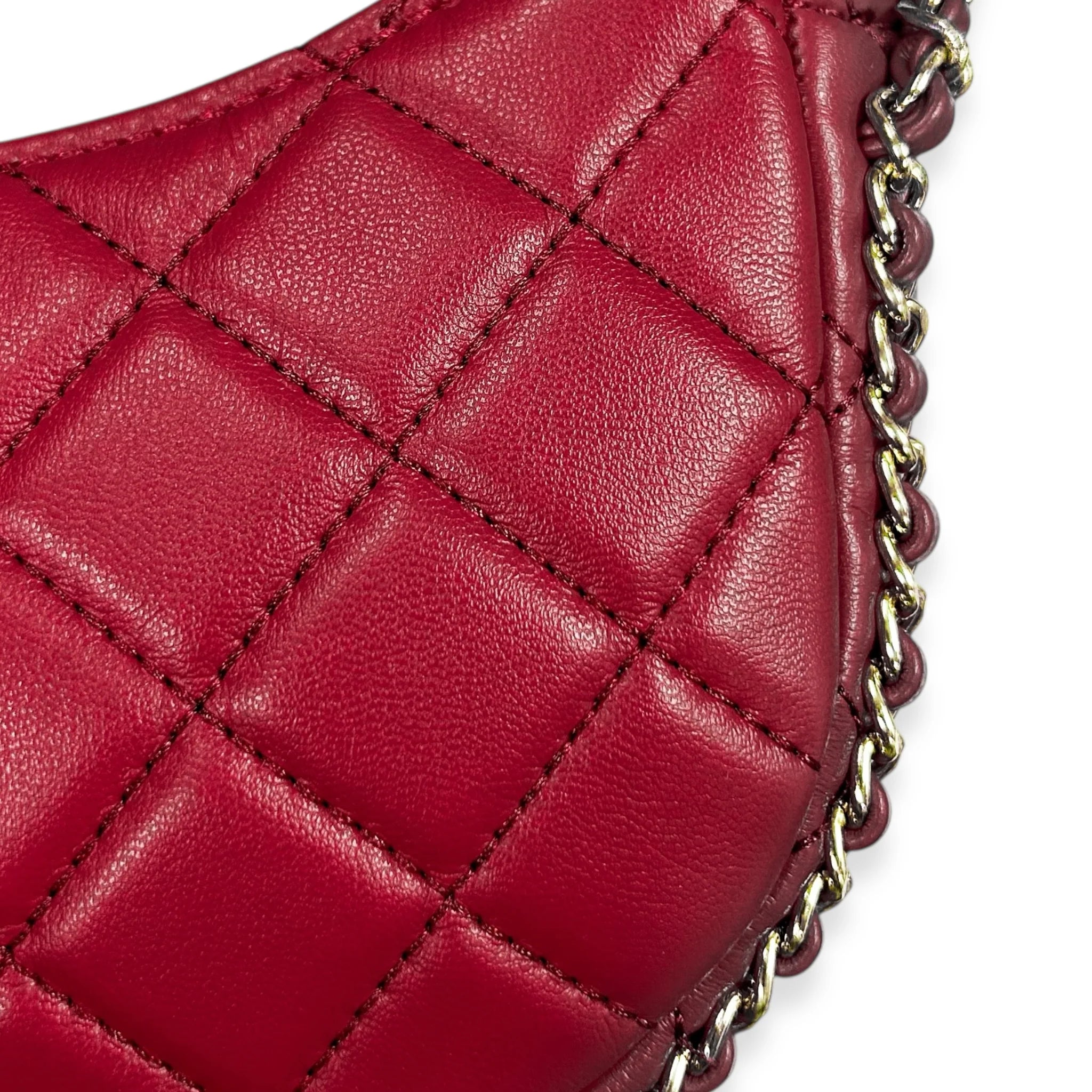 Quilted Leather Crescent Purse
