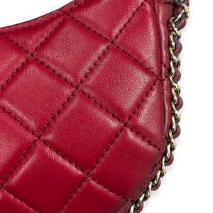 Quilted Leather Crescent Purse