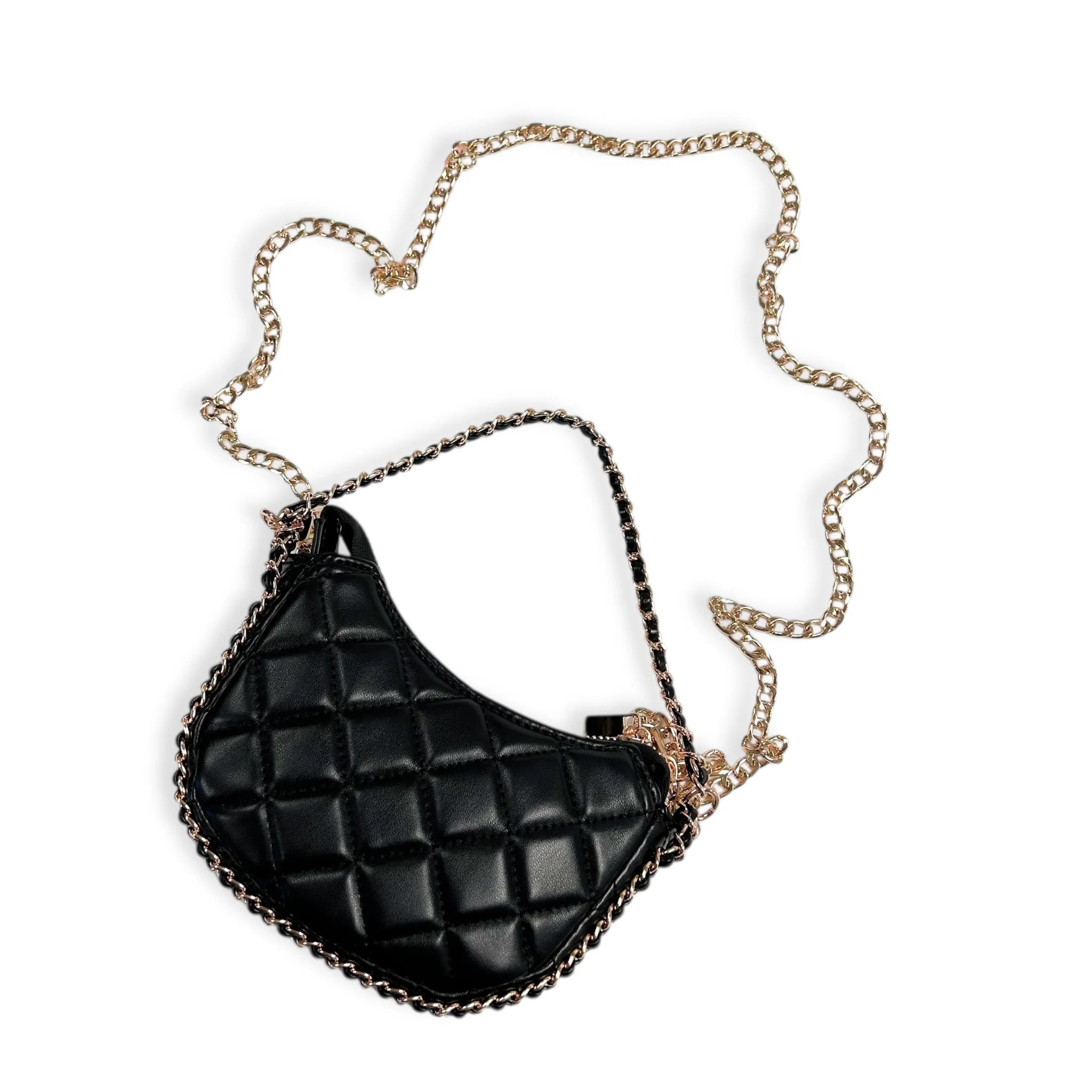 Quilted Leather Crescent Purse