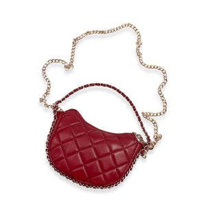Quilted Leather Crescent Purse
