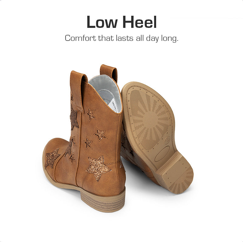 Girl Chic Glitter Western Boots