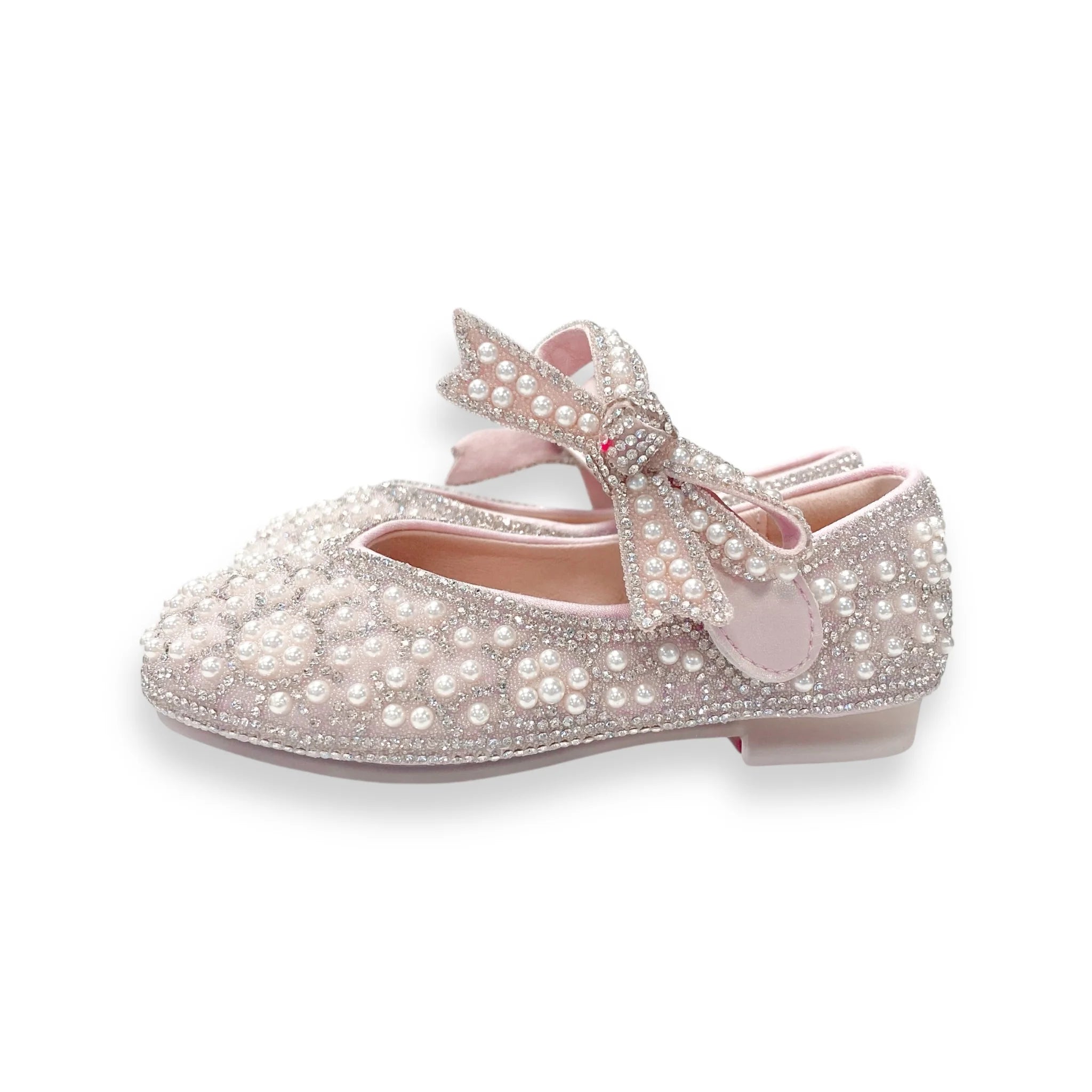 Bowtie Strap Jewel Flat Shoes