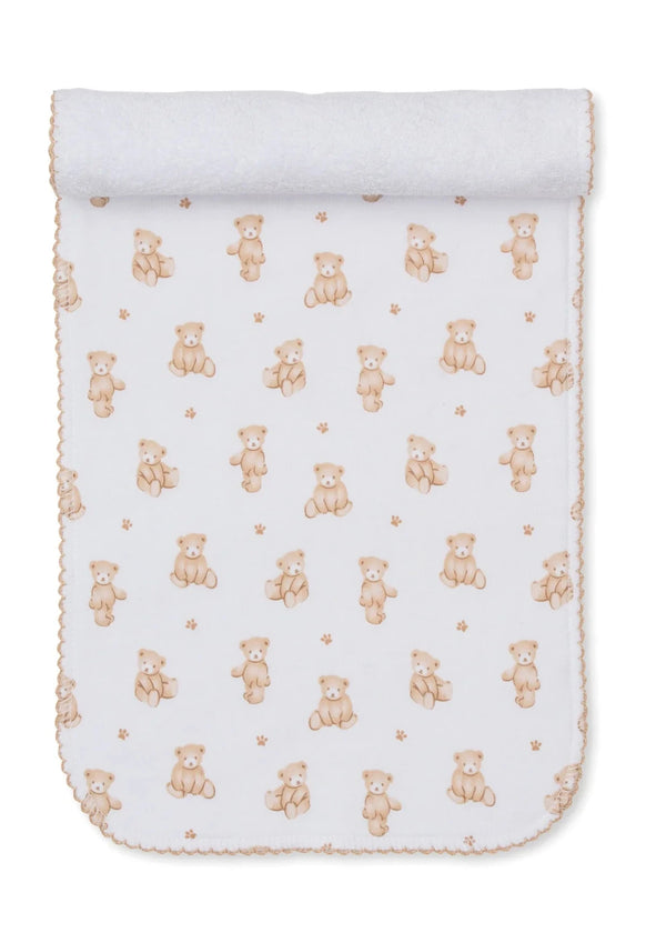 Teddy Bears Tan Burp Cloth