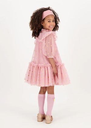 Angels Face Myrtle Heart Tulle Dress Tea Rose
