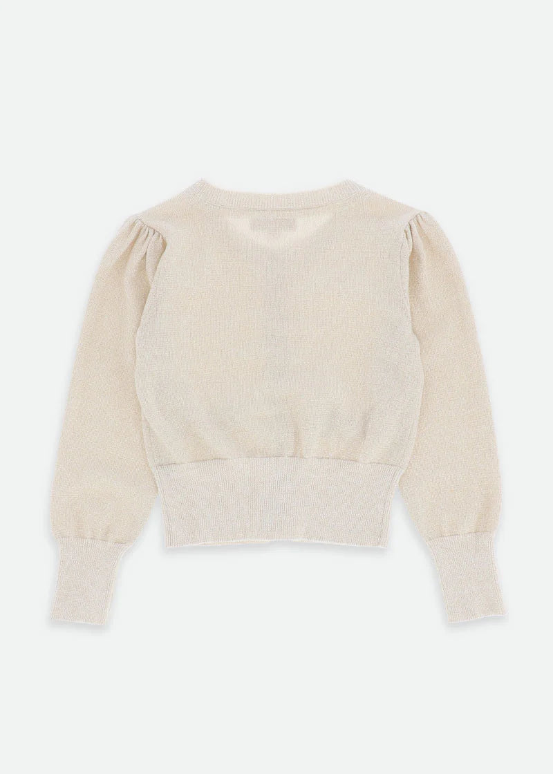 Angels Face Nikki Metallic Cardigan Gold