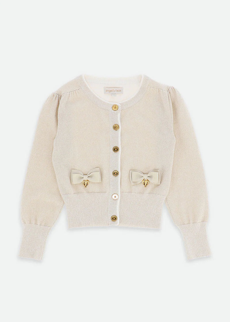 Angels Face Nikki Metallic Cardigan Gold