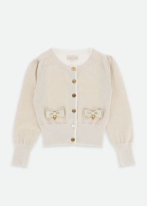 Angels Face Nikki Metallic Cardigan Gold
