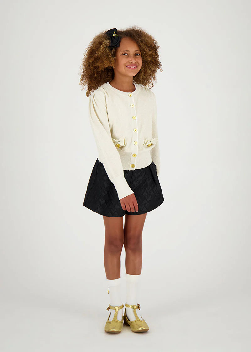 Angels Face Nikki Metallic Cardigan Gold