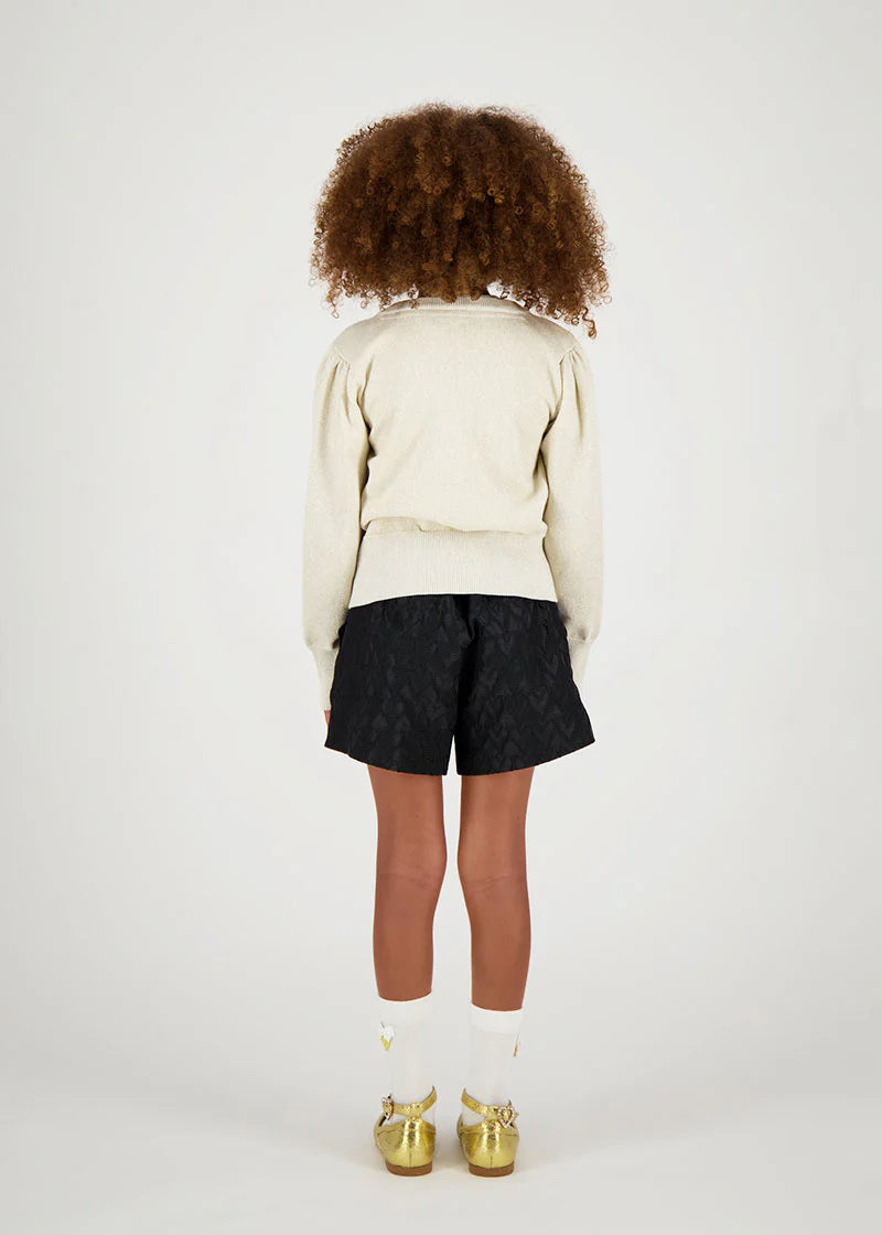 Angels Face Nikki Metallic Cardigan Gold
