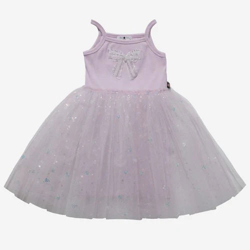 Isabel Bow Tutu Purple Dress