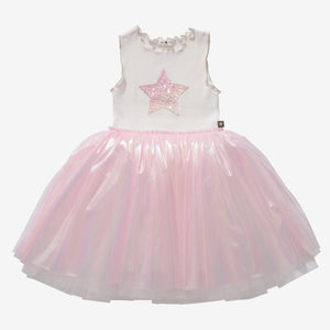 Pearl pink tutu dress for girls.