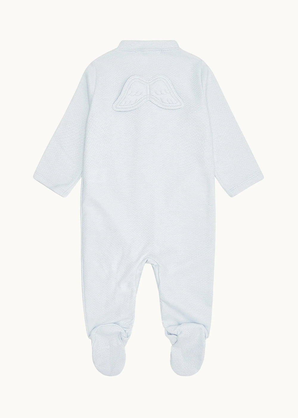Angel Wing Pointelle Sleepsuit Blue