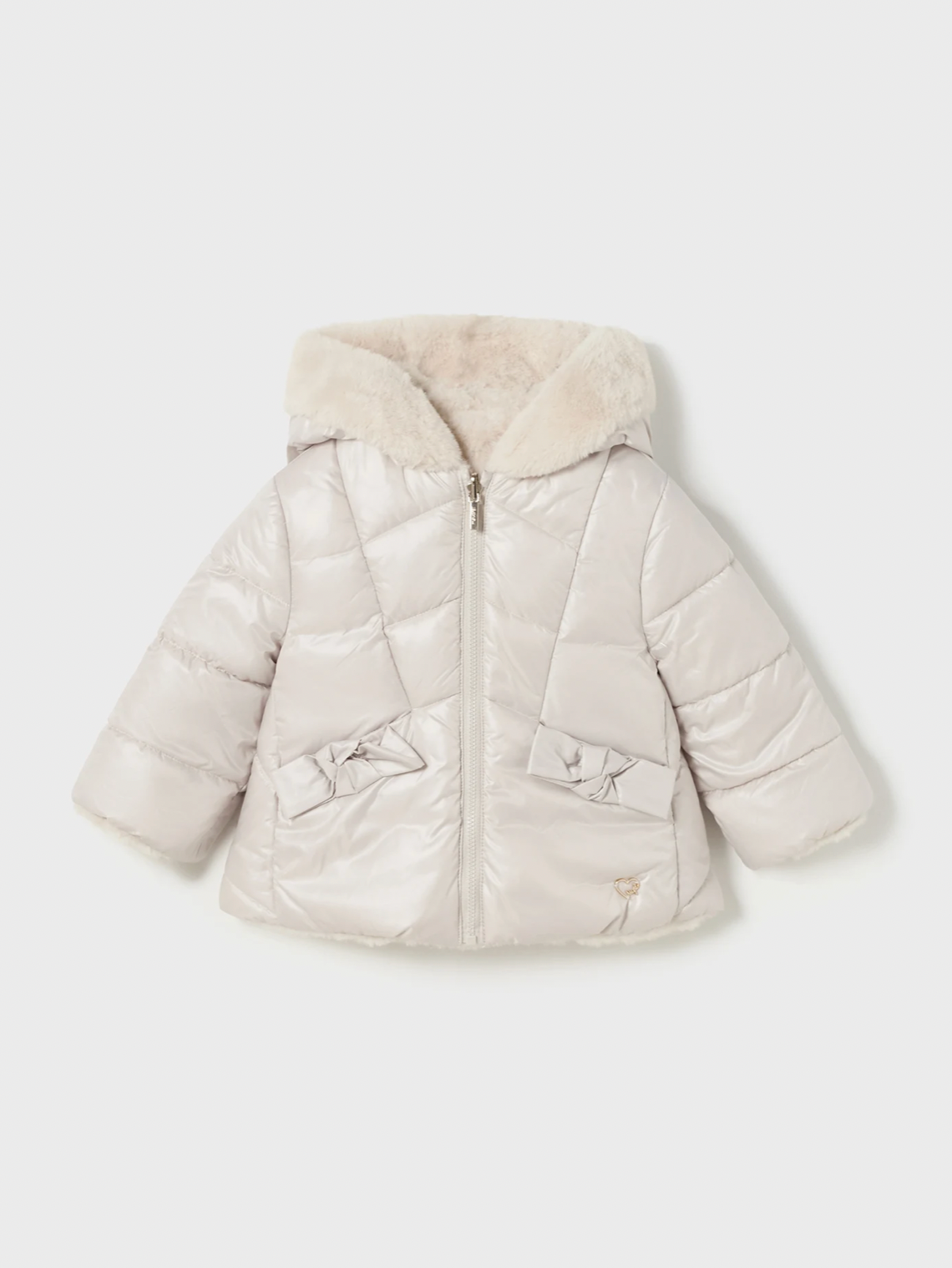 Baby reversible puffer jacket recycled fibers