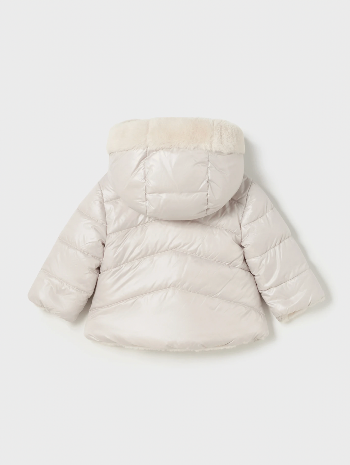 Baby reversible puffer jacket recycled fibers