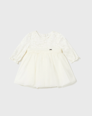 Embroidered tulle dress newborn baby