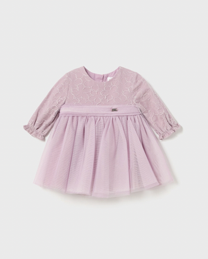 Embroidered tulle dress newborn baby