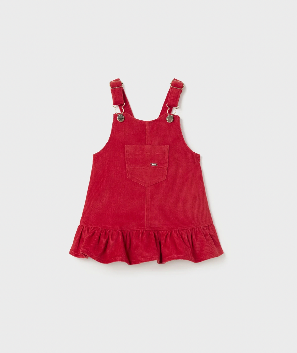 Corduroy dungaree red for baby