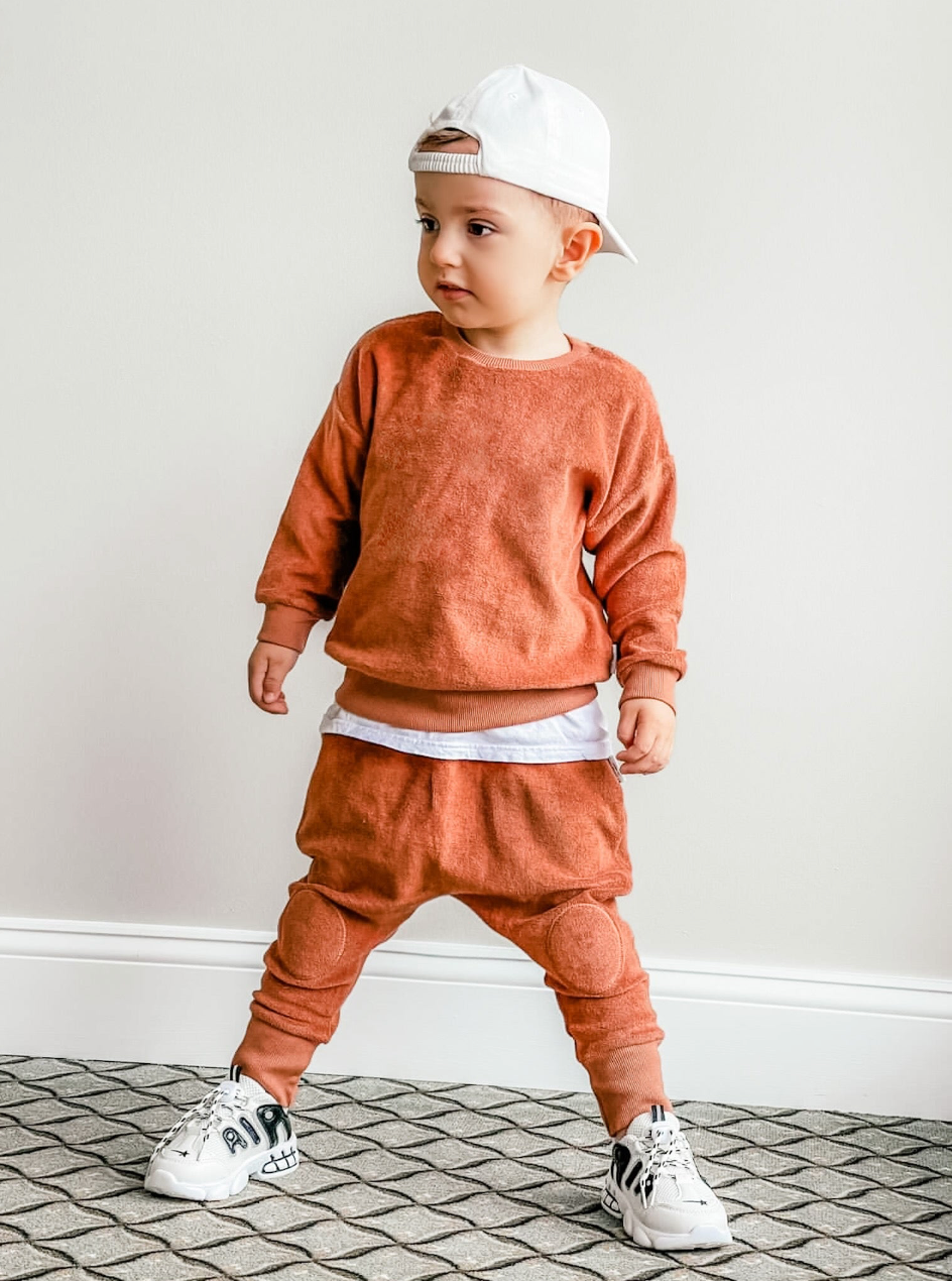 Organic Cotton Terry Sweatshirt in Ginger