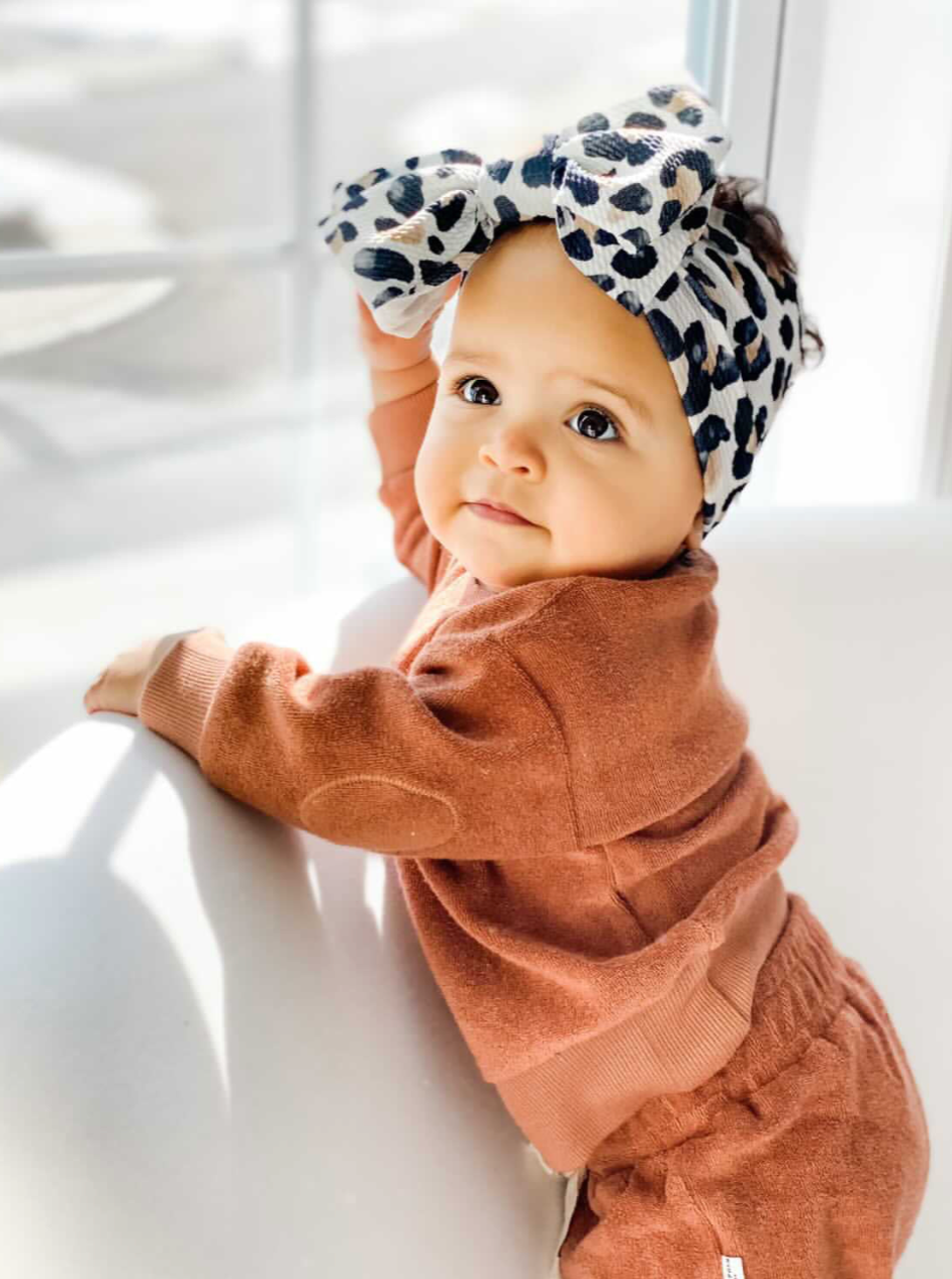 Organic Cotton Terry Sweatshirt in Ginger