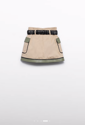 Girl Combined Twill Skirt