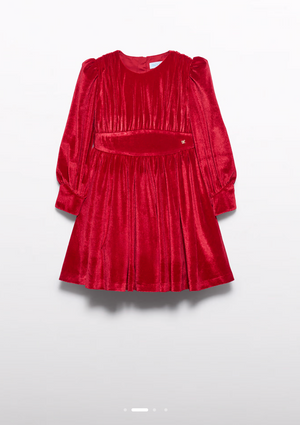 Red Velvet Glitter Dress