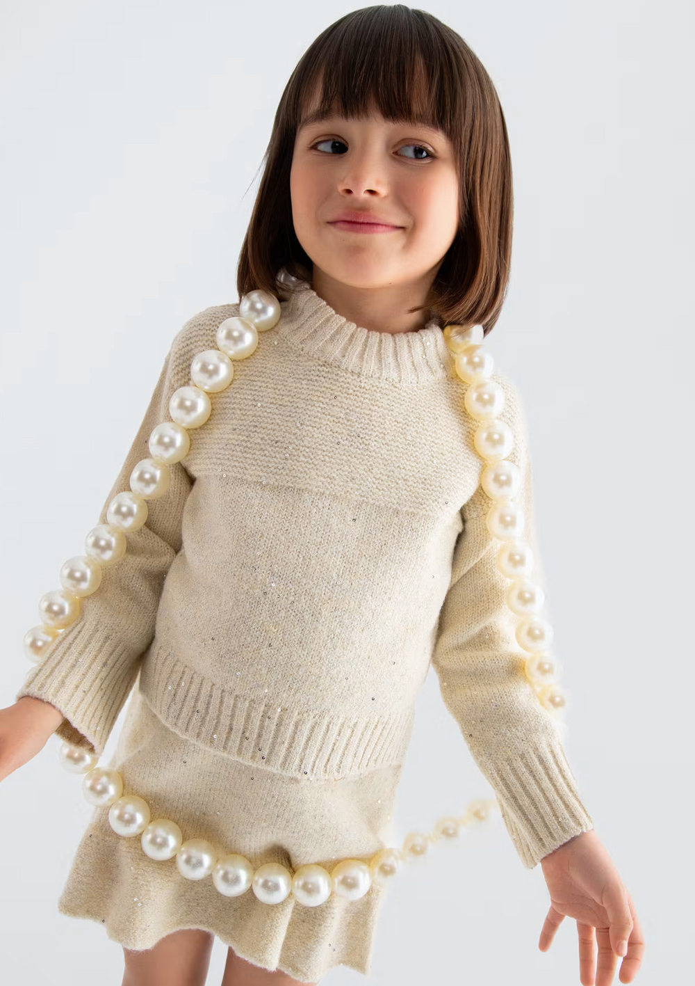 Oat Skirt Knit Set