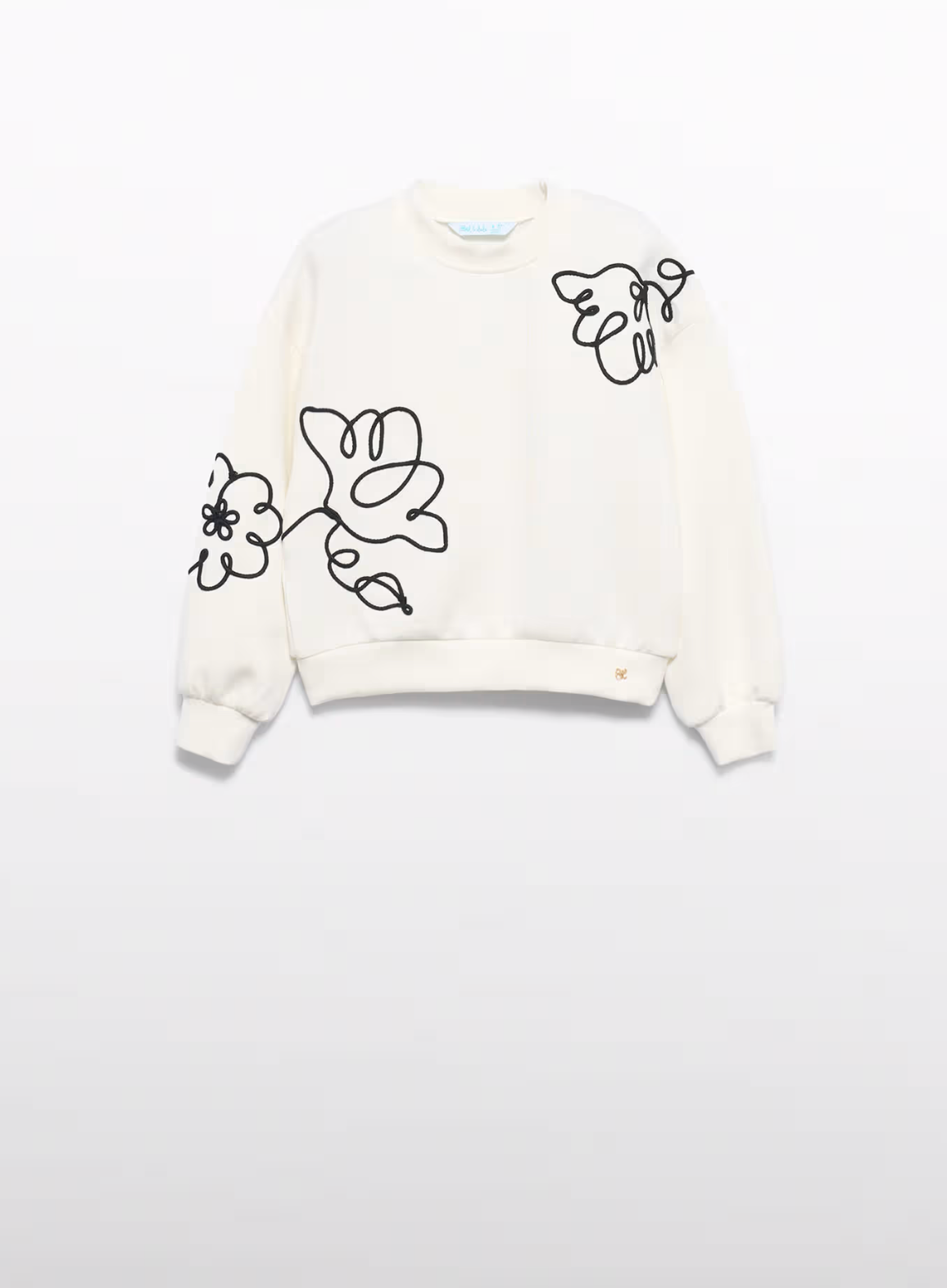 Embroidered Cream Sweatshirt