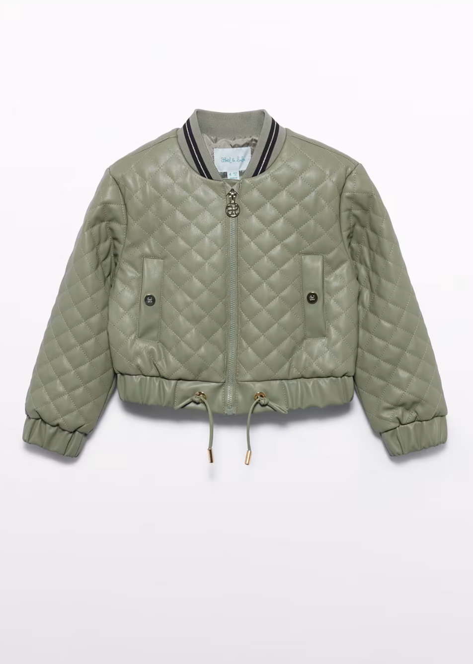 Bay leaf Quilted Faux Jacket