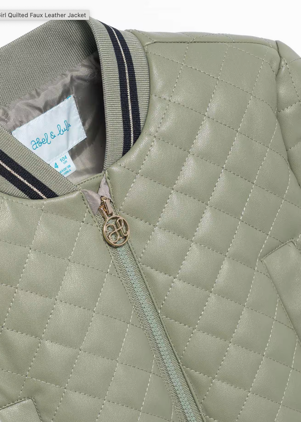 Bay leaf Quilted Faux Jacket
