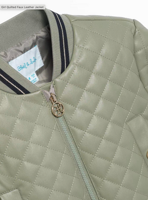 Bay leaf Quilted Faux Jacket