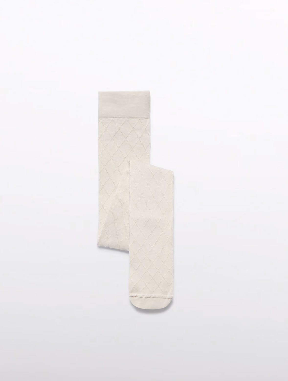 Girl Diamond Jacquard Cream Tights