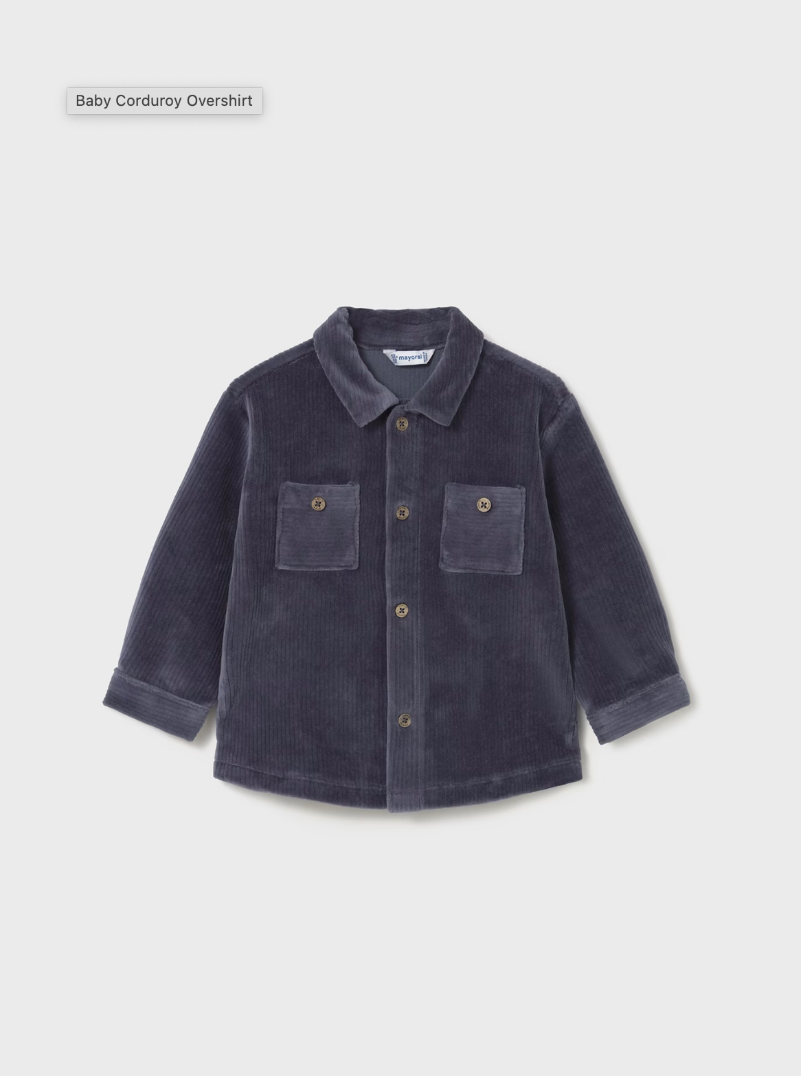 Baby Corduroy Whale Overshirt