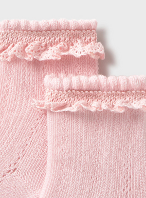 Openwork Pink Baby Socks
