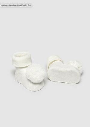 Ecru Headband & Socks Set