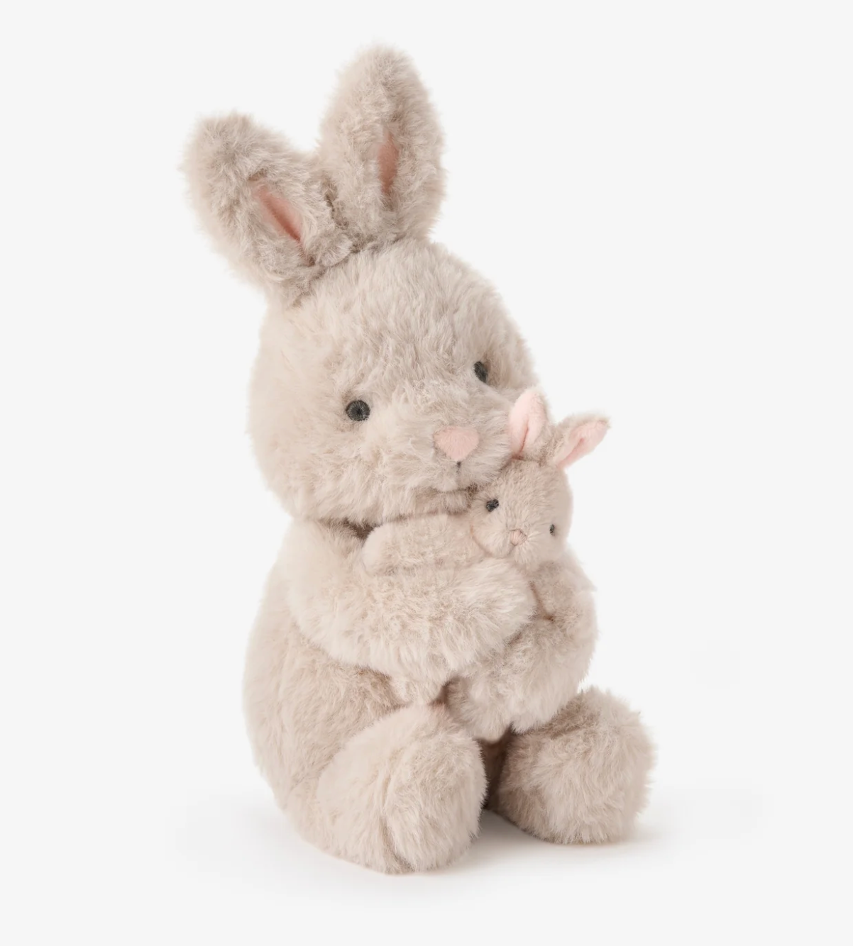 Elegant Baby Bunny & Mama Plush Toy Set