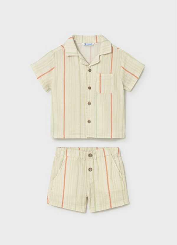 Boy 2-Piece Striped Muslin Set