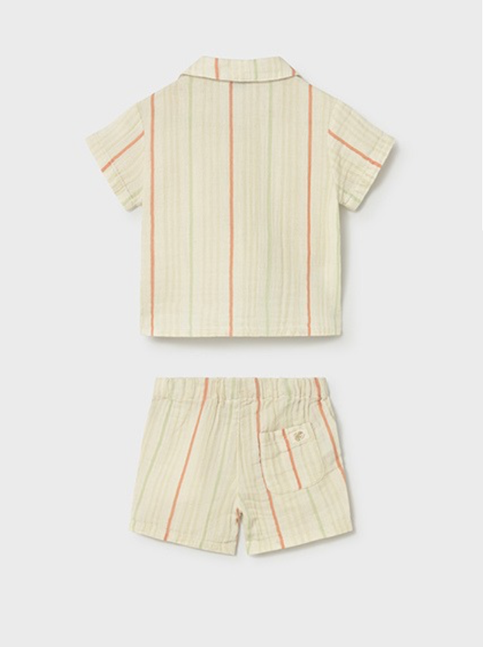 Boy 2-Piece Striped Muslin Set