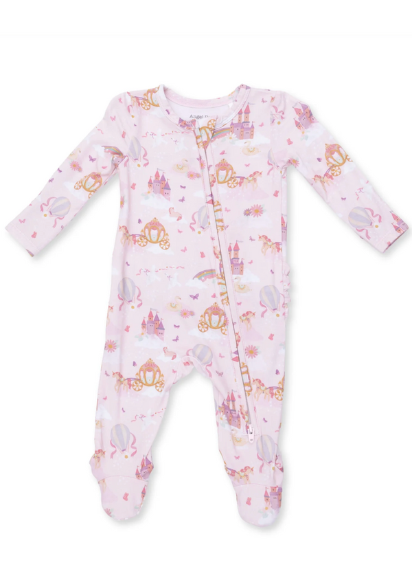 Princess Unicorns and Castle - 2 Way Zipper Footie