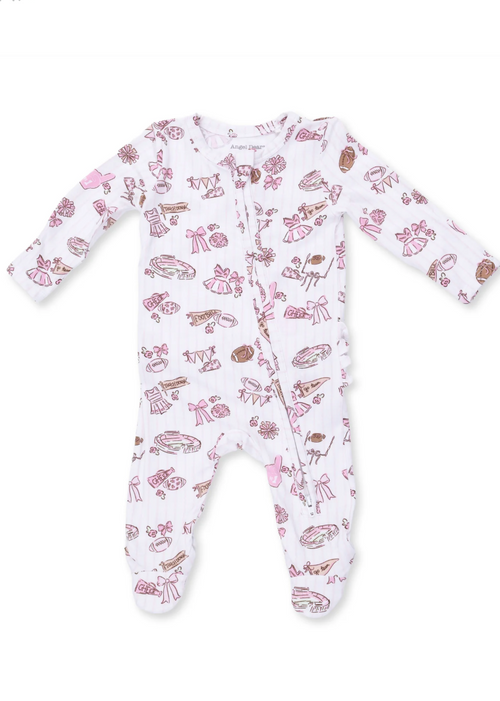 Football Cheer Nursery -2 Way Zipper Footie
