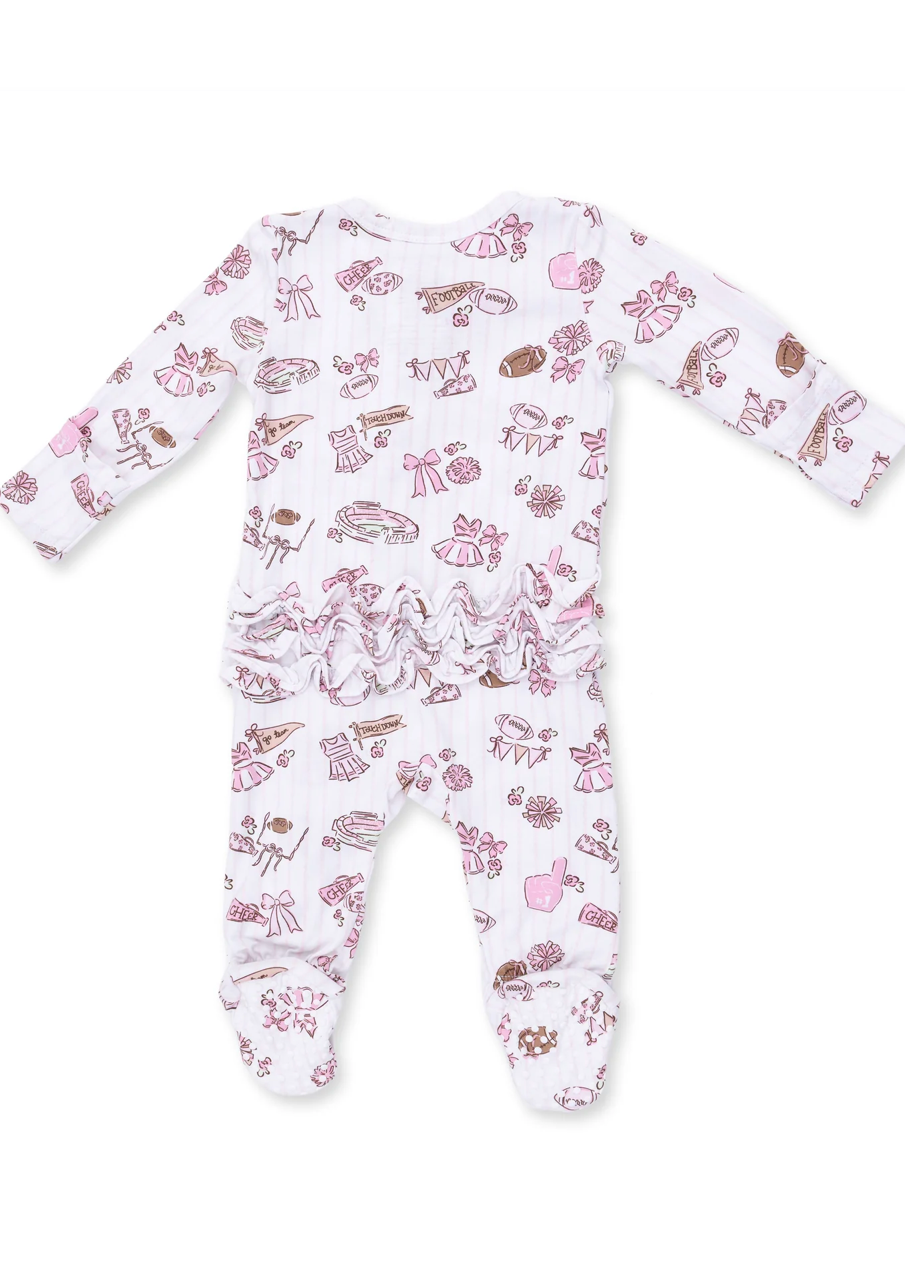 Football Cheer Nursery -2 Way Zipper Footie