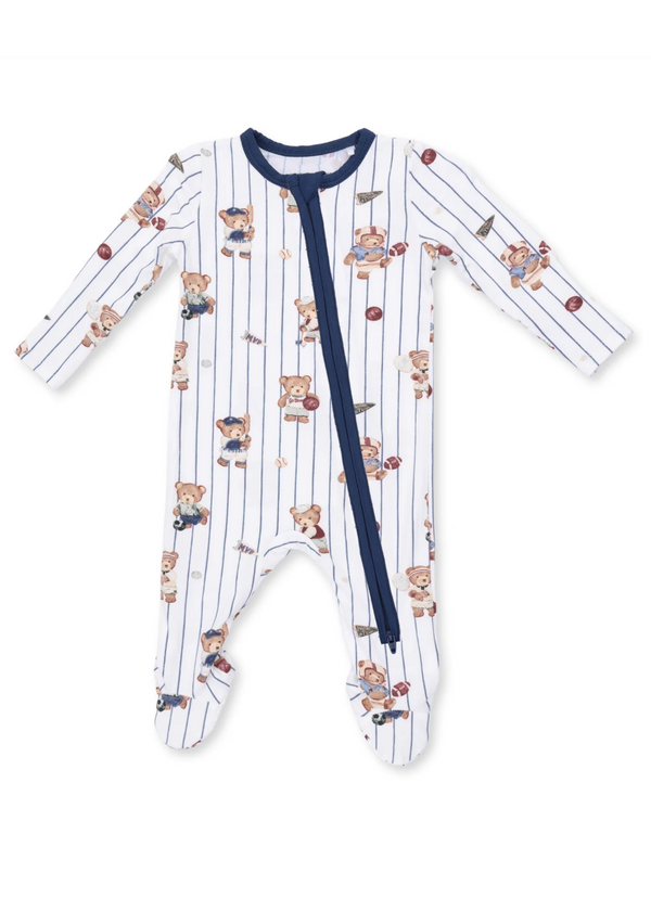 Mixed Sports Bears 2 Way Zipper Footie
