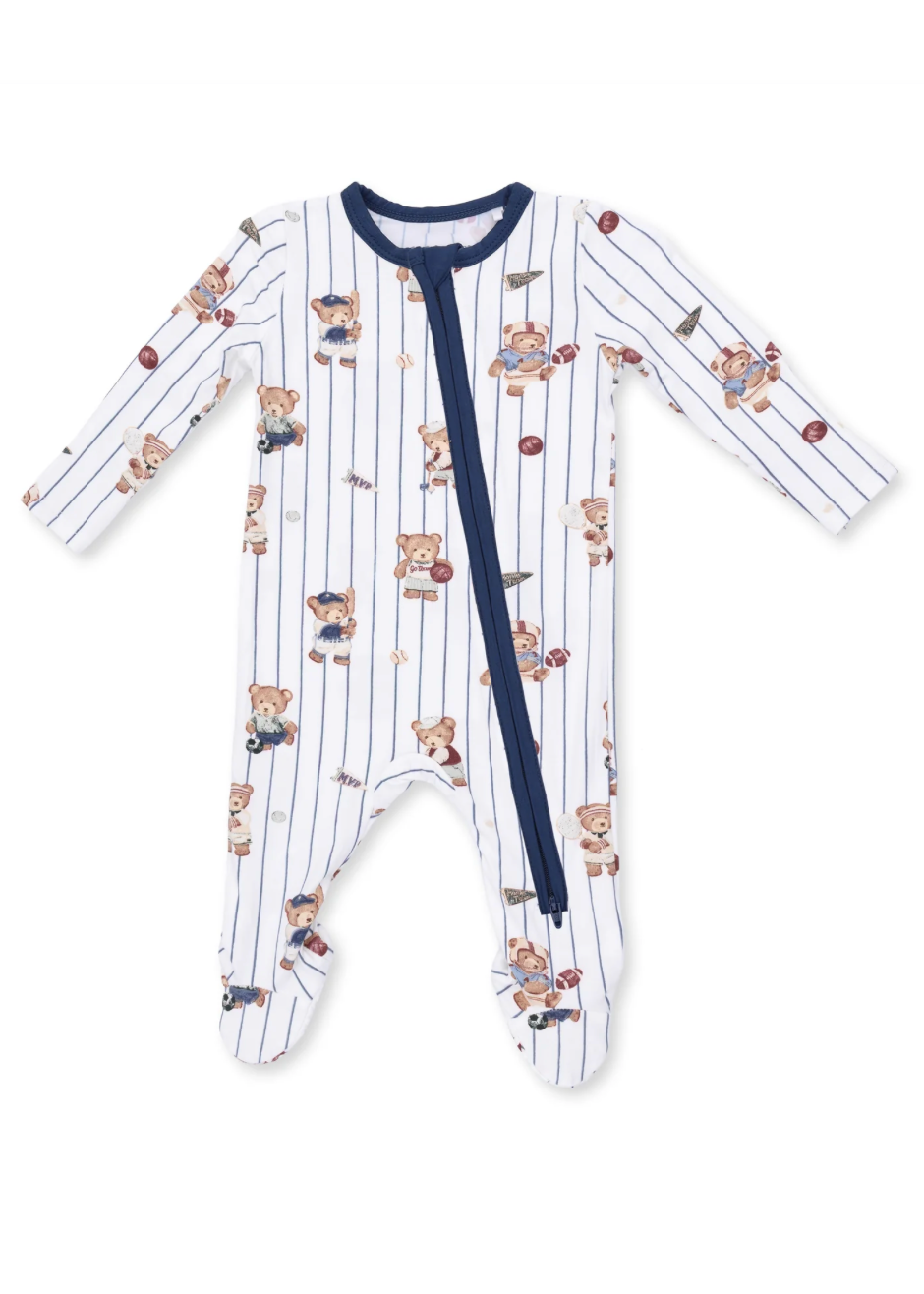 Mixed Sports Bears 2 Way Zipper Footie