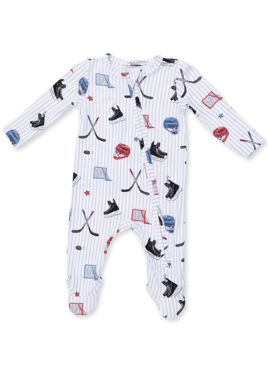 Hockey Stripe 2 Way Zipper Footie