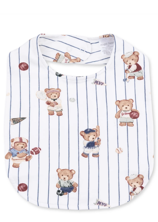 Mixed Sports Bears Feeding Bib