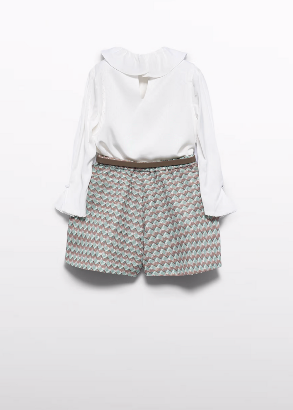 Girl Checked Shorts Set