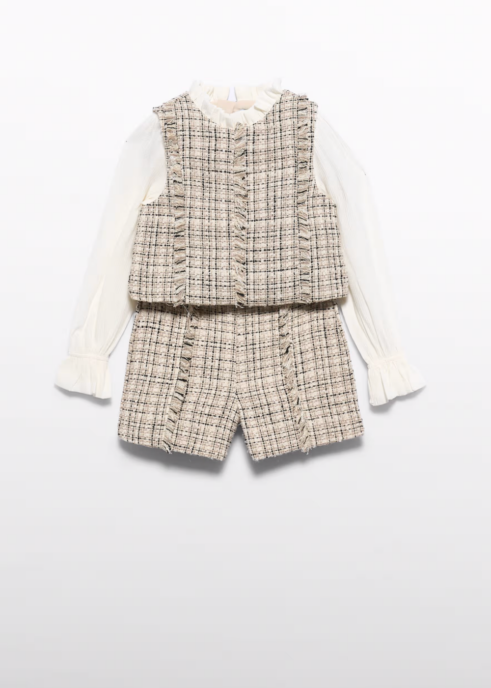 Girl Tweed Shorts And Top Set